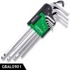 Bộ lục giác đầu bi 9 món TOPTUL GBAL0901
