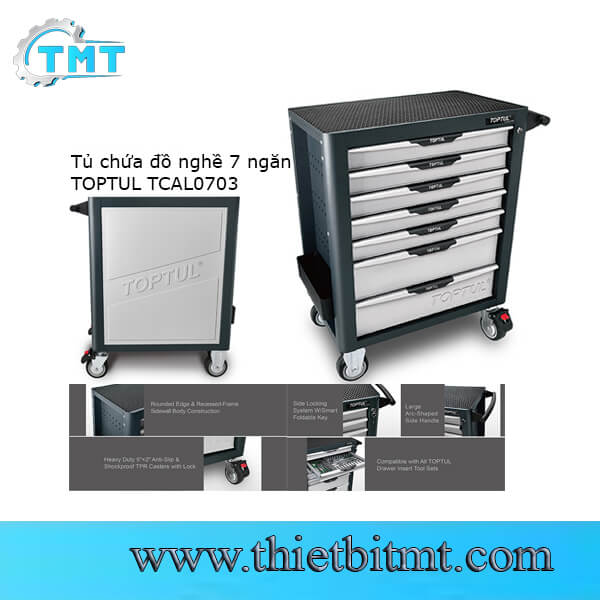 Tủ dụng cụ 7 ngăn cao cấp chống lật Toptul TCAL0703 1 Tủ dụng cụ 7 ngăn cao cấp chống lật Toptul TCAL0703