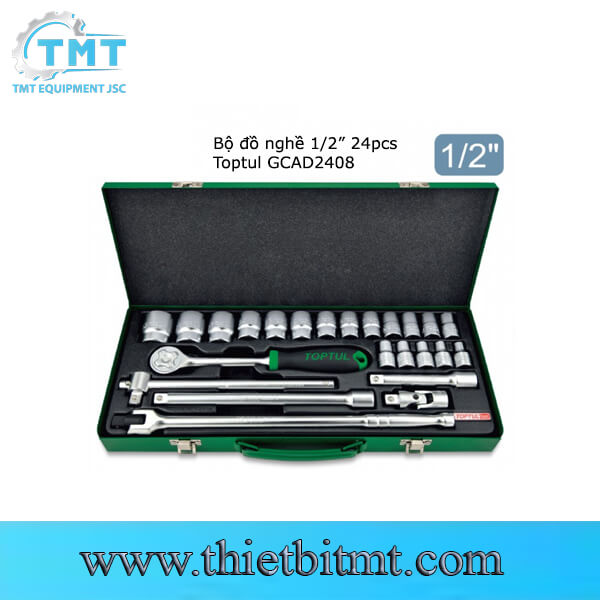 Bộ đồ nghề xách tay 1/2" 24 chi tiết Toptul GCAD2408 1 Bộ đồ nghề xách tay 1/2