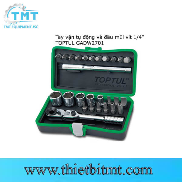 Bộ đồ nghề xách tay 1/4" 27pcs Toptul GADW2701 1 Bộ đồ nghề xách tay 1/4