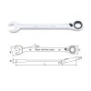 Cờ lê vòng miệng tự động 15° TOPTUL ABAF2727 3 Cờ lê vòng miệng tự động 15° TOPTUL ABAF2727